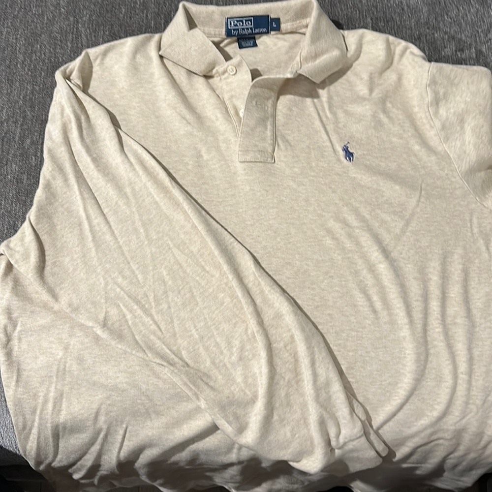 Polo Ralph Lauren size L 1/4 zip long sleeved shirt.